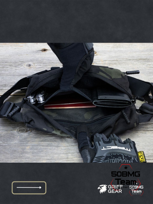 Сумка поясная-напашная Griff Gear Скаут (Мультикам черный)