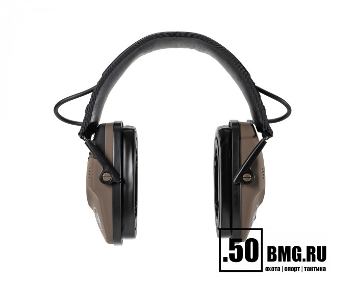 Наушники активные ShotTime 44 NRR 22dB, кожа+ткань, гелевые амбушюры