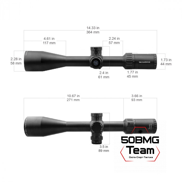 Оптический прицел Vector Optics Tourex 6-24x50 FFP кольца 30мм