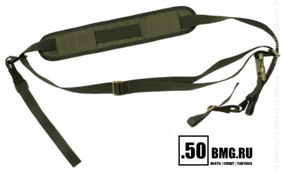 (Р-27 з) VEKTOR Ремень тактический трехточечный зеленый с плечевой накладкой