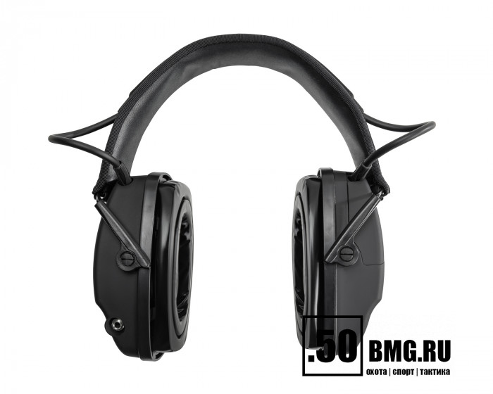 Наушники активные ShotTime 44 NRR 22dB, кожа+ткань, гелевые амбушюры