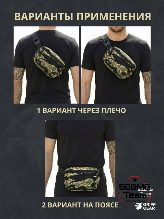 Сумка поясная Griff Gear Гефест (Tiger Stripe Black)