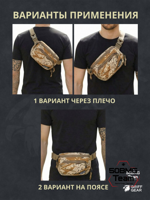 Сумка поясная Griff Gear Гефест (Tiger Stripe Desert Camo)