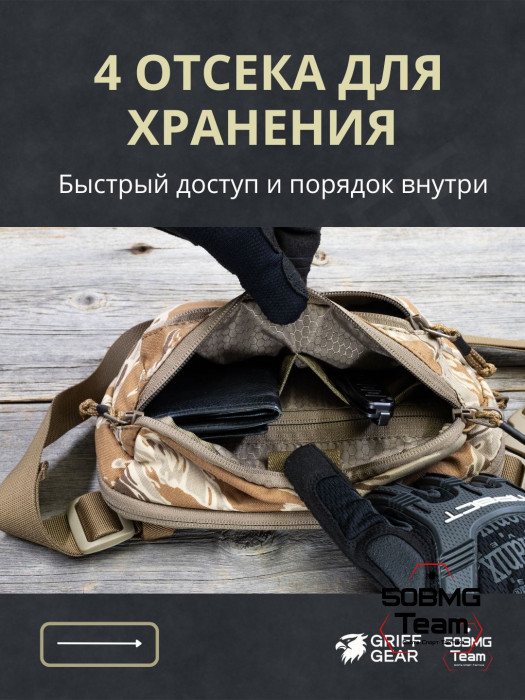 Сумка поясная Griff Gear Гефест (Tiger Stripe Desert Camo)