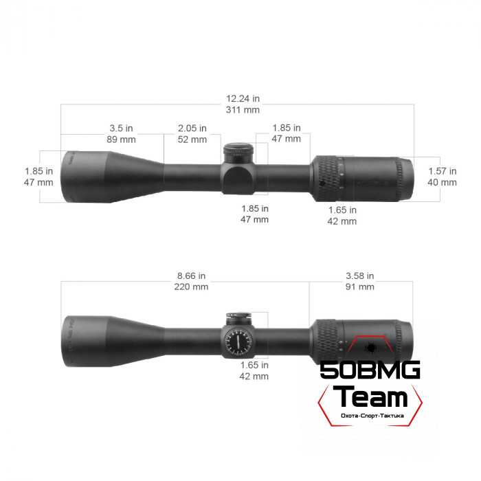 Оптический прицел Vector Optics Matiz 3-9x40 SFP кольца 25,4мм