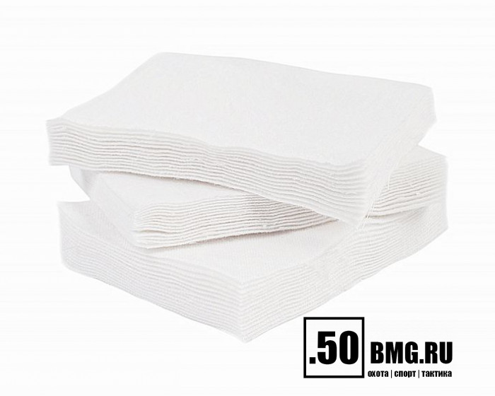 Патчи ЧИСТОGUN фланель, универсальный, прямоугольник 100х75 мм, 100 шт., белый