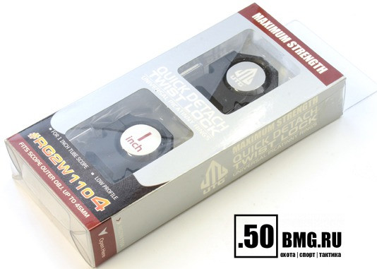 Кольца Leapers UTG 25.4 мм, быстросъемные на Weaver, низкие (RG2W1104)