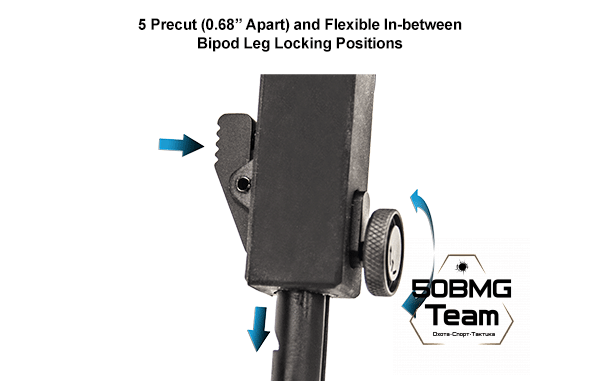 Сошки Leapers UTG быстросъемные на Weaver, высота 15-22 см (TL-BP20Q)