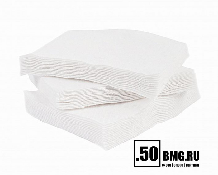 Патчи ЧИСТОGUN фланель, универсальный, прямоугольник 100х75 мм, 250 шт., белый