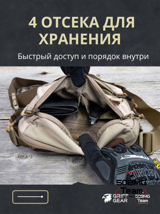 Сумка поясная Griff Gear Гефест (3-color Desert)