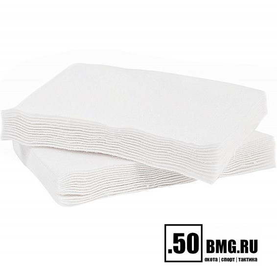 Патчи ЧИСТОGUN фланель, универсальный, прямоугольник 100х75 мм, 50 шт., белый