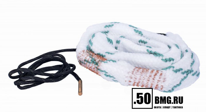 Гибкая змейка CleaningCord от ShotTime, кал.12, с бронз.ершом, материал-капрон, шнур 65см. с протяжкой