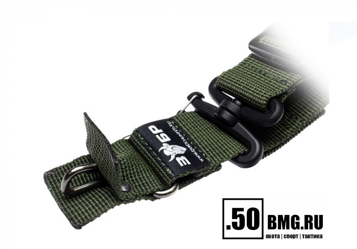 Трехточечный ремень Зубр с карабинами для антабки Сайга/Вепрь