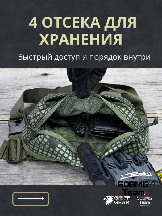 Сумка поясная Griff Gear Гефест (DNC / Desert Night Camouflage)