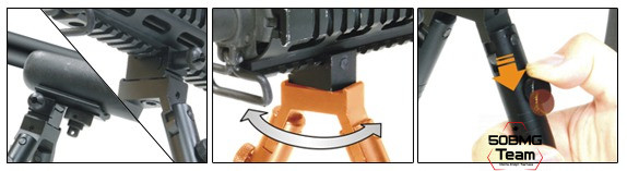 Сошки Leapers UTG быстросъемные на Weaver, высота 15-17 см (TL-BP28ST)