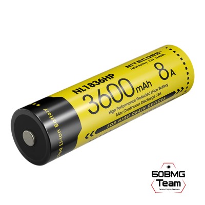 Аккумулятор NITECORE 18650 3600мАч выходной ток 8A (NL1836HP)