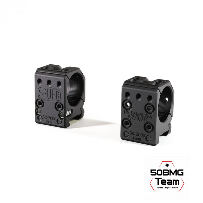 Тактические кольца Spuhr SR-3000, 30 мм на Weaver, Picatinny (H-25,4 мм)