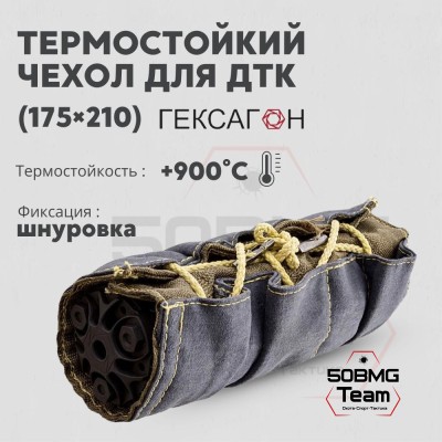 Термостойкий чехол Гексагон для ДТК длинной 17,5см (175×210 мм)