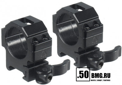 Кольца Leapers UTG 30 мм, быстросъемные на Weaver, низкие (RQ2W3104)