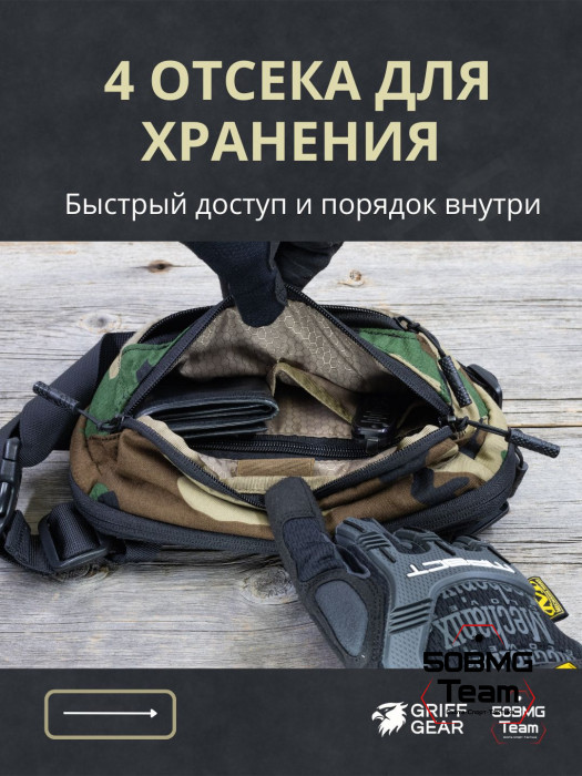 Сумка поясная Griff Gear Гефест (Woodland)