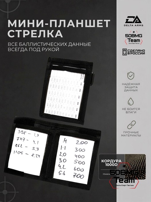 Минипланшет стрелка Delta Arms (Black)