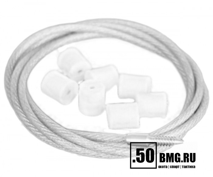 Шомпол гибкий ЧИСТОGUN для нарезных кал. от .22 (5,6 мм), адаптер-игла под патчи, дюраль, длина 100 см