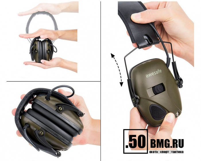 Наушники активные Awesafe зелёные