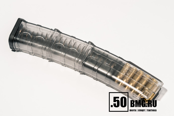 Магазин Pufgun на Сайга-9/ПП-Витязь 9х19 30 патронов прозрачный (MAG SG919 30-30/TR)