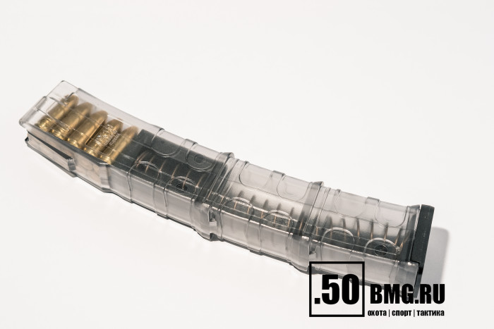 Магазин Pufgun на Сайга-9/ПП-Витязь 9х19 30 патронов прозрачный (MAG SG919 30-30/TR)