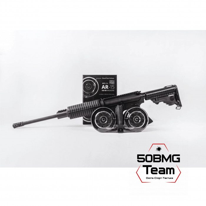 Барабанный магазин KCI для AR-15 на 100 патронов, кал. 223Rem/5.56x45