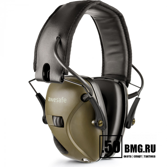 Наушники активные Awesafe зелёные в чехле