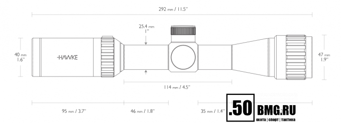 Оптический прицел Hawke Vantage IR 2-7x32 AO