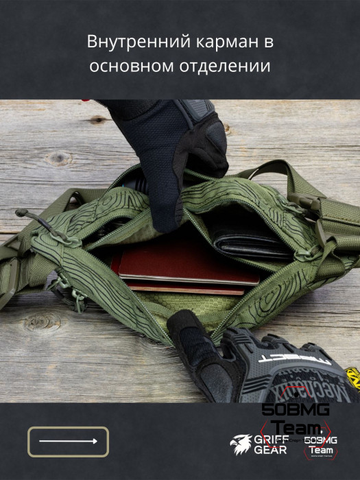 Сумка поясная Griff Gear Соболь (Топография зеленая)