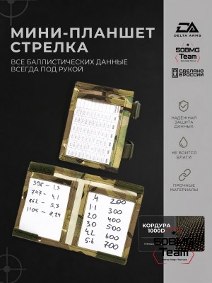 Минипланшет стрелка Delta Arms (Multicam)