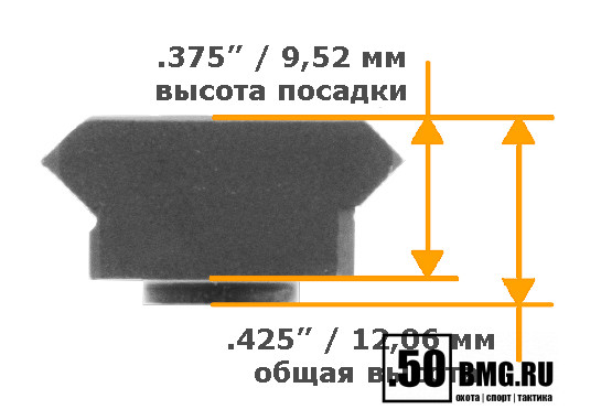 MTURS04S Основание Leapers UTG Picatinny на KeyMod L=40мм ВН=9,5мм