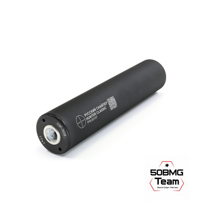 ДТК закрытого типа Русский Снайпер HUNTER classic П-9 кал. 308 (220х50, резьба 17x1, 13 камер) + Черный чехол на ДТК 