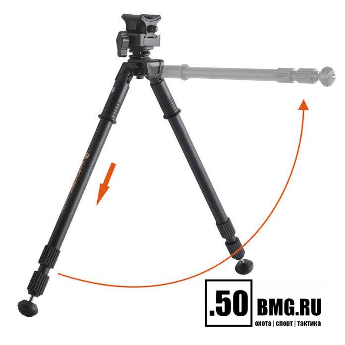 Сошки Vanguard EQUALIZER 2QS, складн.- длина 720(полн.),350(слож.), алюм., крепление - антабка и Weaver