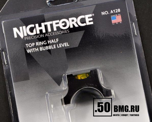 Верхнее полукольцо Nightforce 30 мм с пузырьковым уровнем, 4 винта (A128)