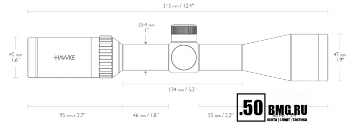 Оптический прицел Hawke Vantage IR 3-9x40