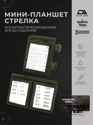 Минипланшет стрелка Delta Arms (Olive Green)