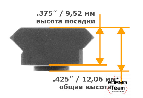 MTURS04M Основание Leapers UTG Picatinny на KeyMod L=80мм ВН=9,5мм