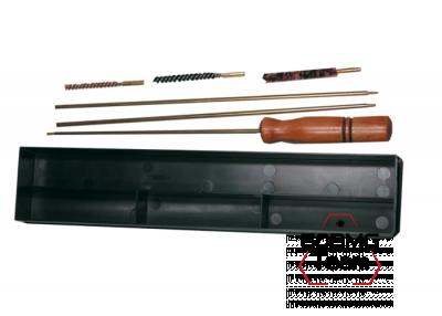 Набор для чистки NIMAR коробка, калибр 22 (5,6), шомпол металлический (210.0022)