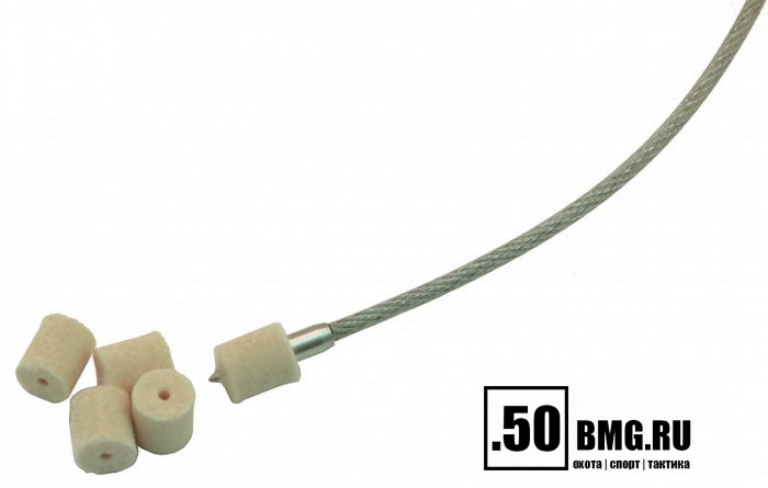 Шомпол гибкий ЧИСТОGUN для нарезных калибров от .22 (5,6 мм), игла под патчи, дюраль, длина 70 см