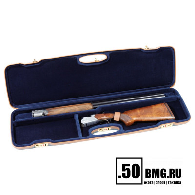 (1607SLX) Кейс Negrini для гладкоствольного оружия (переломного), черный пластик, вельвет, 3 секции, 3 замка, внутр. размер 95х22х7см