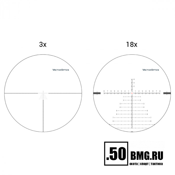 Оптический прицел Vector Optics Continental 3-18x50 FFP кольца 34 мм
