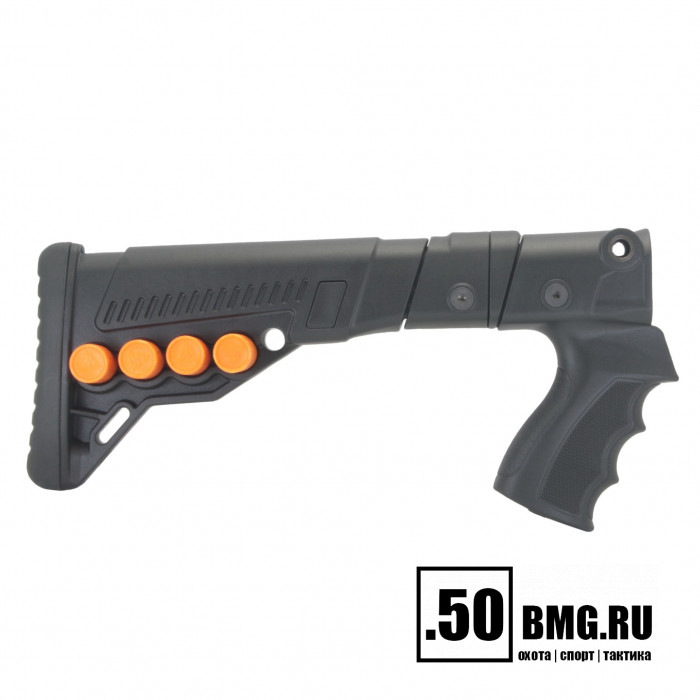 Телескопический складной приклад DLG Tactical на МР-153, МР-133 с патронташем (DLG9004)