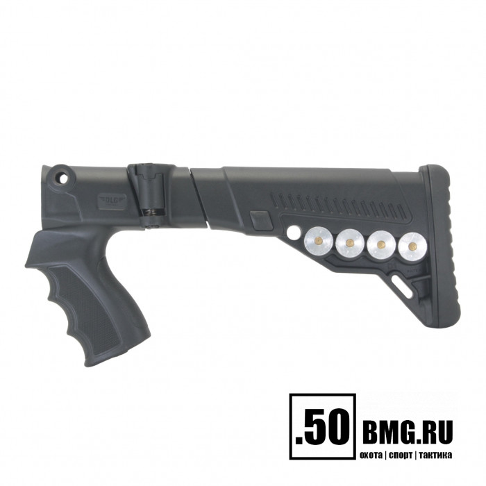 Телескопический складной приклад DLG Tactical на МР-153, МР-133 с патронташем (DLG9004)