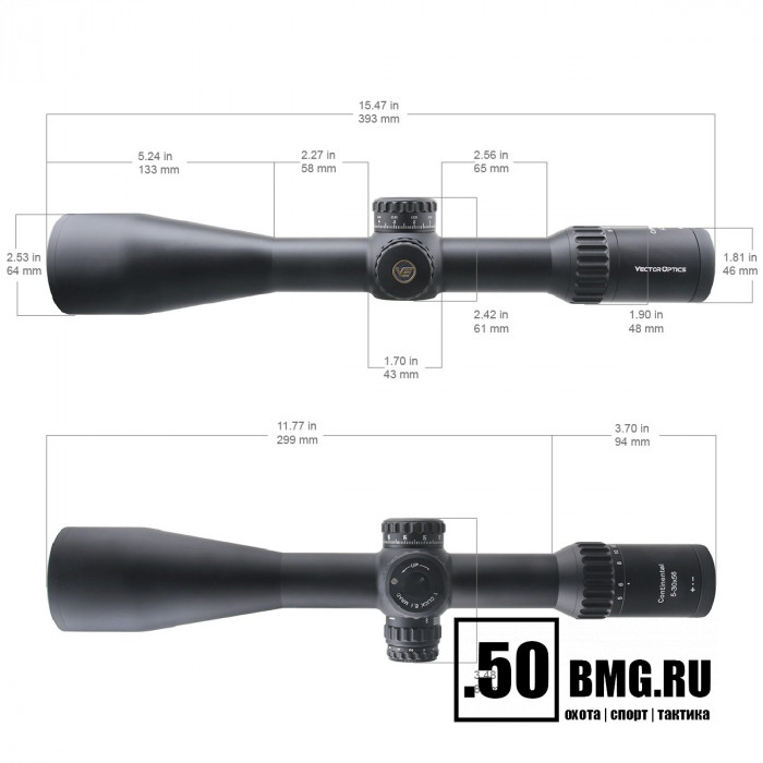 Оптический прицел Vector Optics Continental 5-30x56 FFP кольца 34 мм