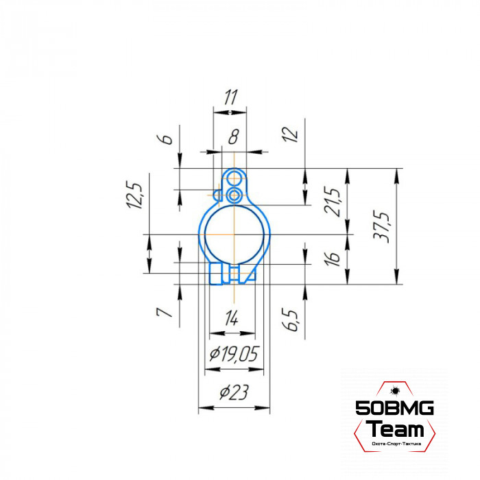 Блок газовый AR-15 титан/цанга (LAC0220)
