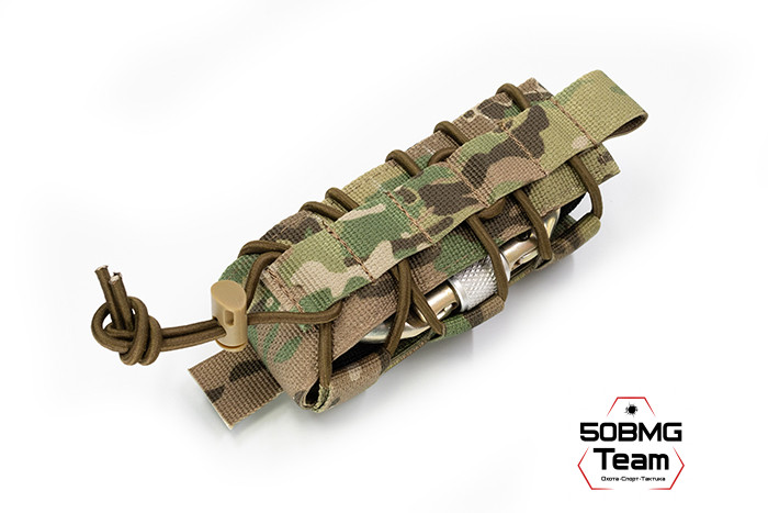 Эвакуационная стропа ТБС со стальным карабином и подсумком Multicam (7 метров) 